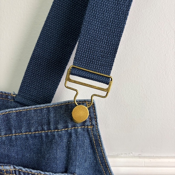 Cider Blue Denim Women's Wide Leg Overalls Size OXL - Picture 3 of 8